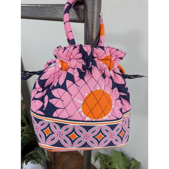 Vera Bradley Emma Love me small pink, orange & blue cinch bag - Picture 1 of 9